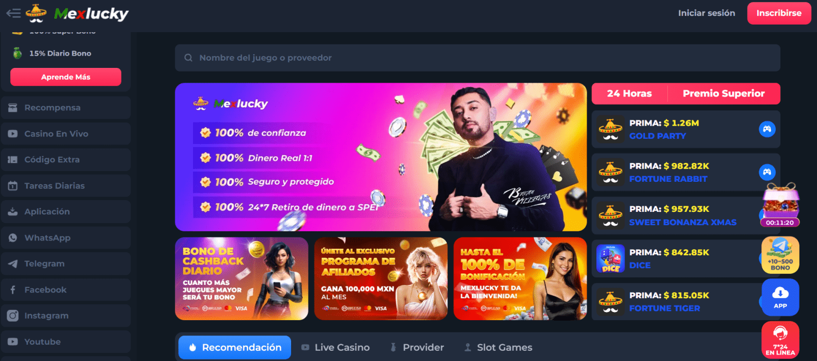 Mexlucky Casino página principal Mexlucky Casino página principal